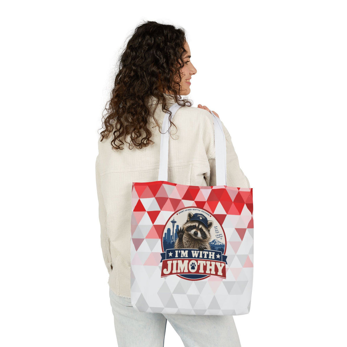 I’m With Jimothy Short-Spined Raccoon Canvas Tote Bag