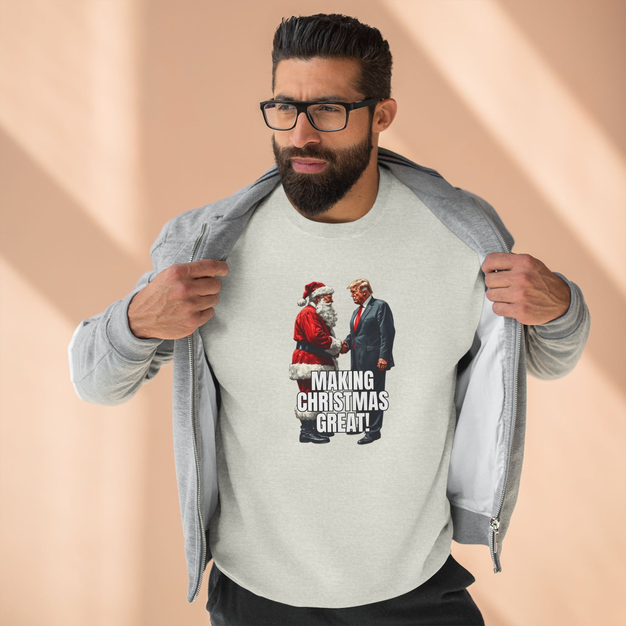 Funny Make Christmas Great Unisex Crewneck Sweatshirt