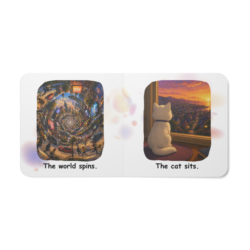 Quiet Cat. Loud World. Board Book for Kids – Calm, Cozy Bedtime Story