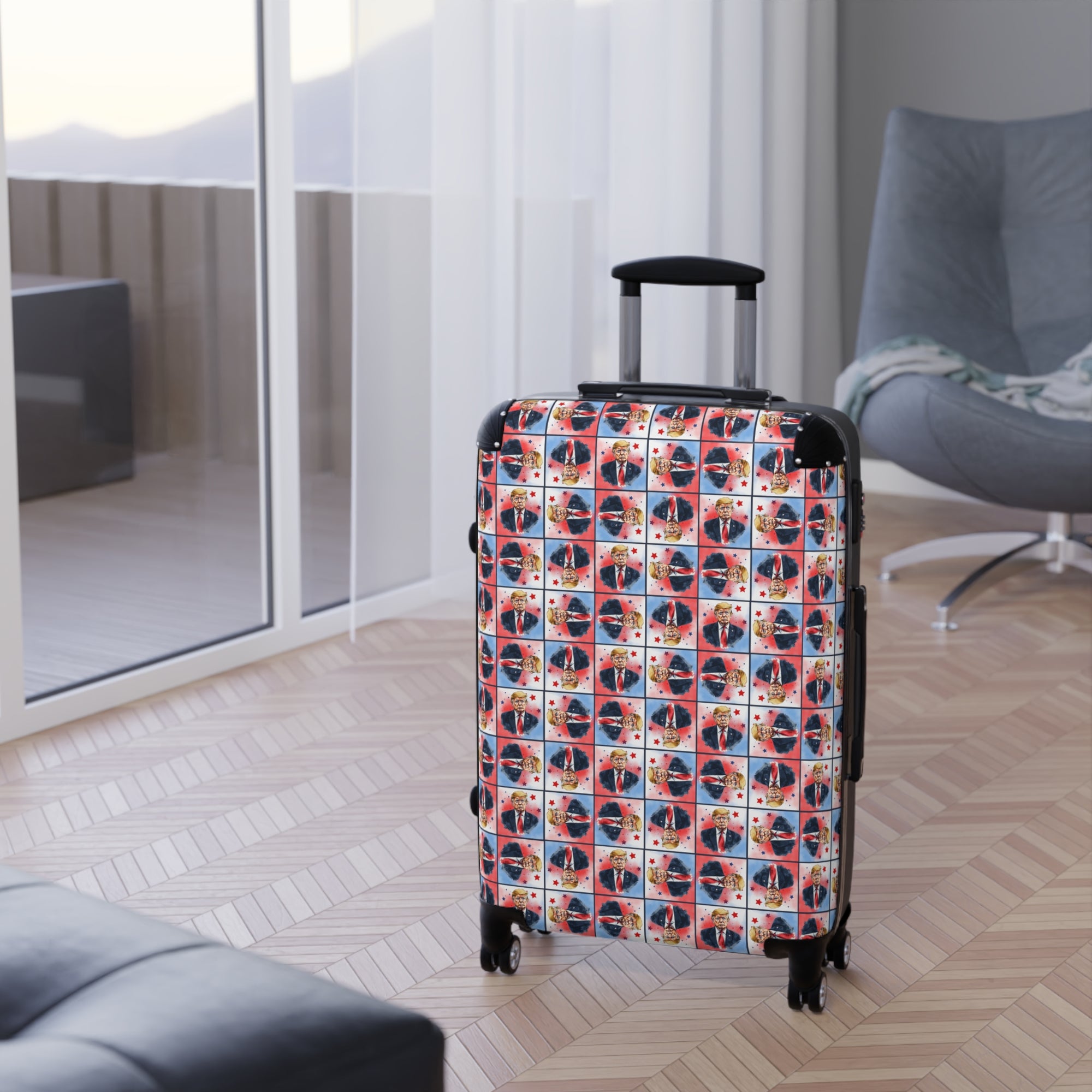 Colorful Trump Travel Suitcase