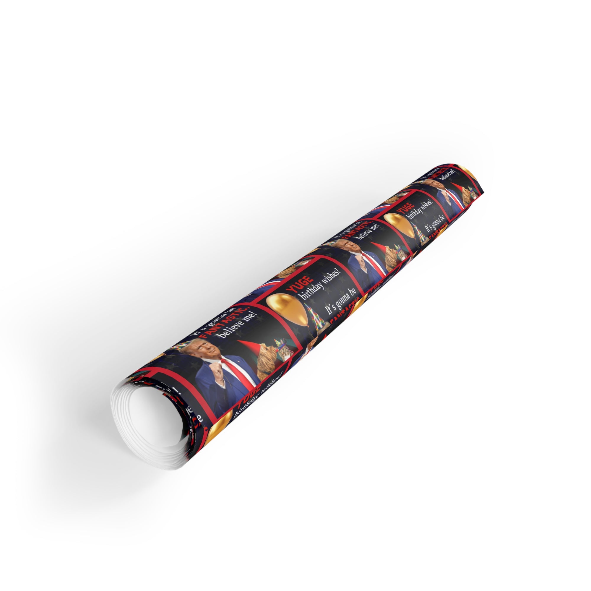 Trump Yuge Birthday Wishes Gift Wrapping Paper Rolls, 1pc