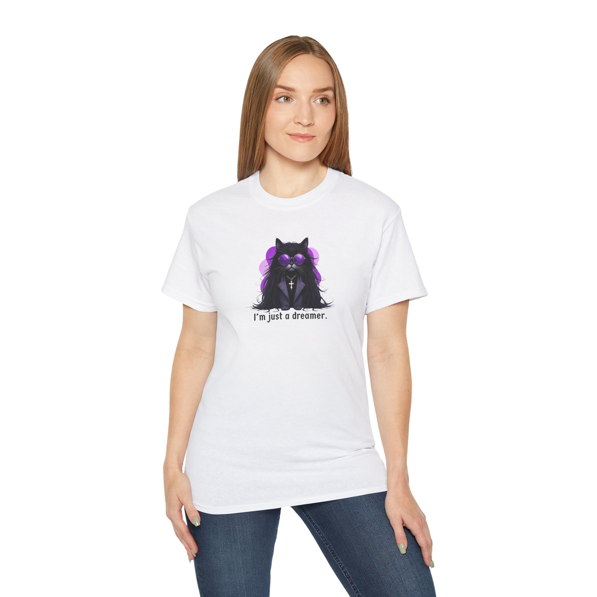 Just a Dreamer Ozzy Cat Graphic Tee