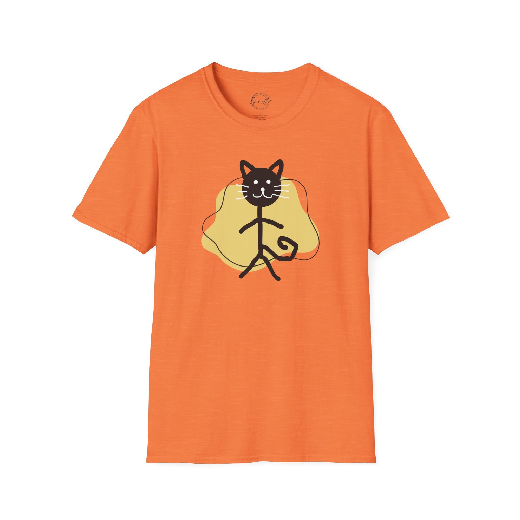 Playful Cat Graphic T-Shirt – Unisex Softstyle Tee for Cat Lovers