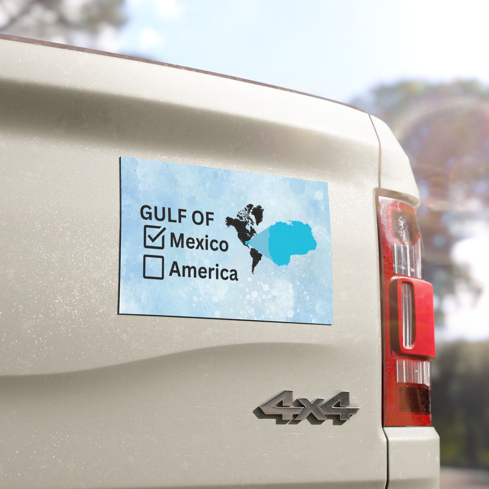 Gulf of Mexico Checkbox Car Magnet