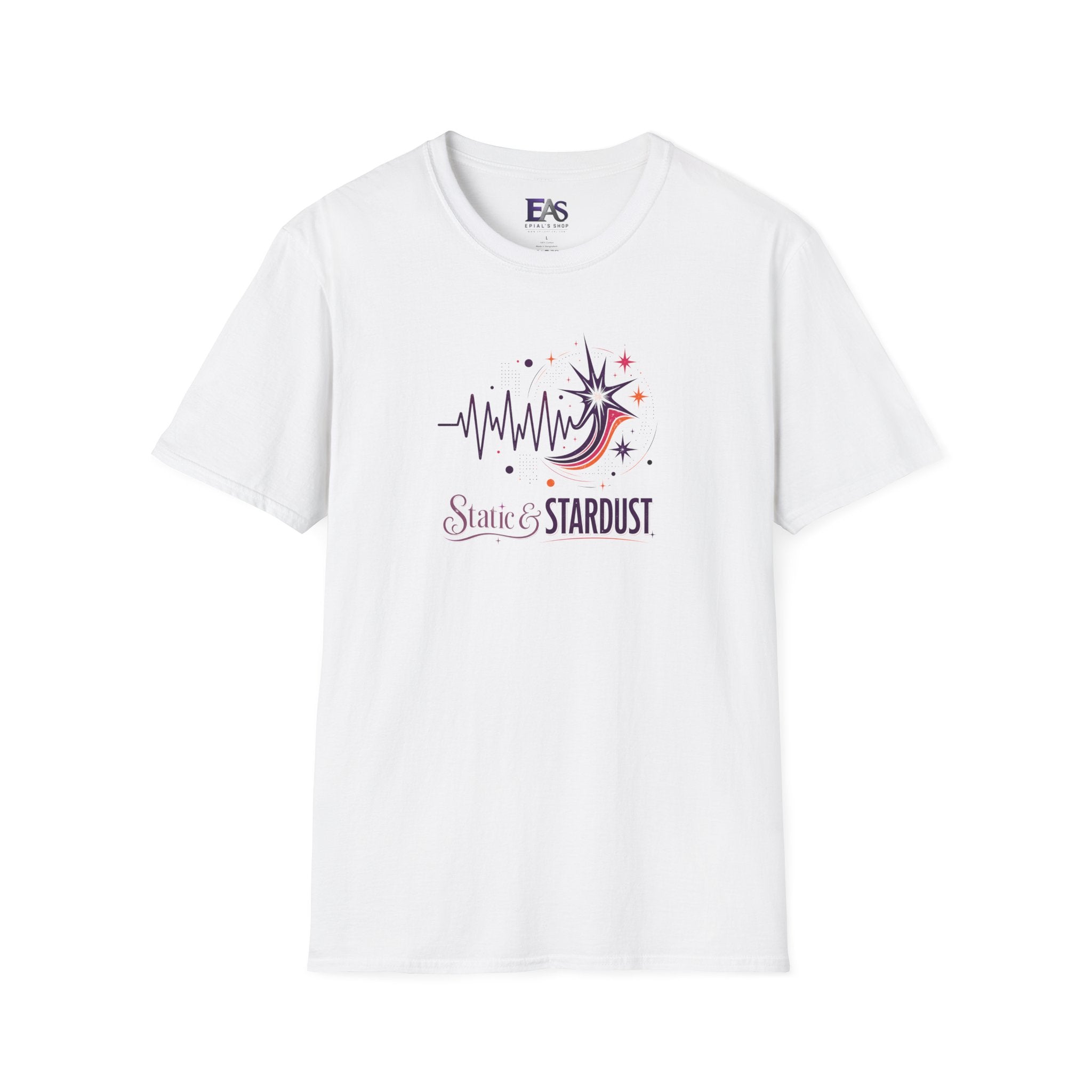 Static & Stardust Retro Epilepsy Awareness T-Shirt | Abstract Brainwave Tee