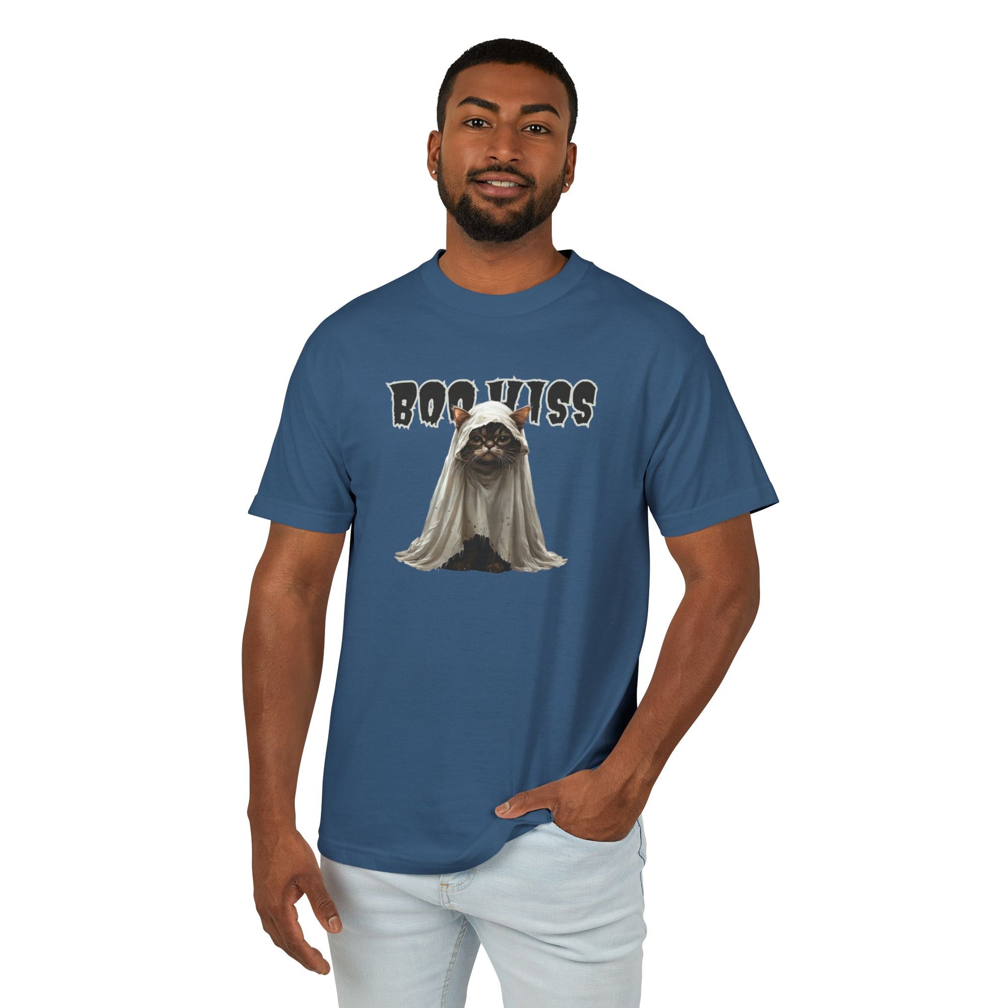 Boo Hiss Ghost Kitty Unisex Tee, Halloween Shirt