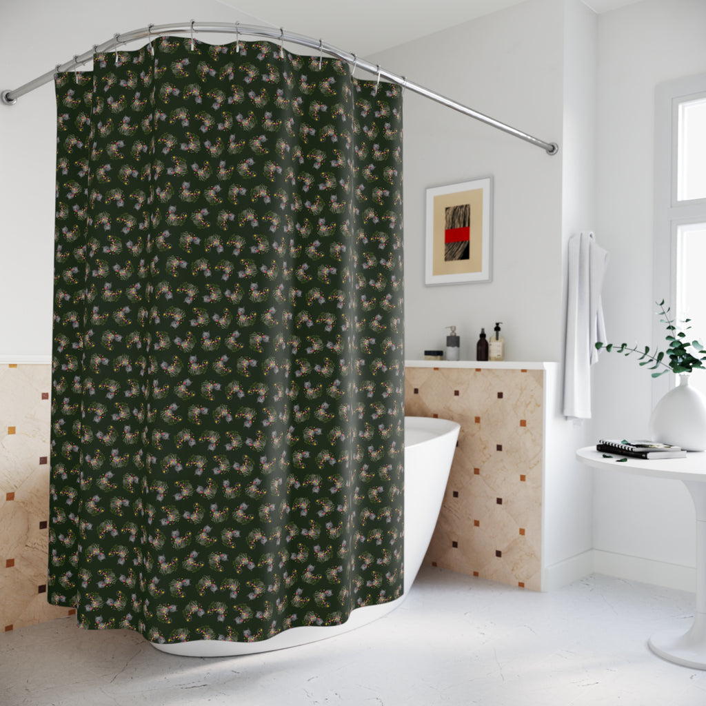 Cat Garden Night Shower Curtain
