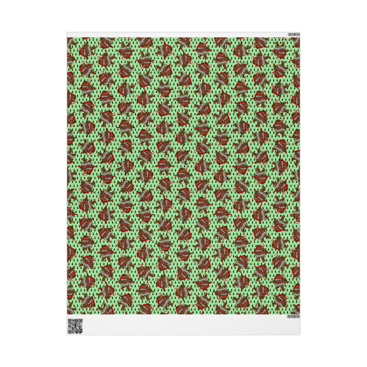 Making Spirits Squatchy Christmas Wrapping Paper | Bigfoot Holiday Gift Wrap