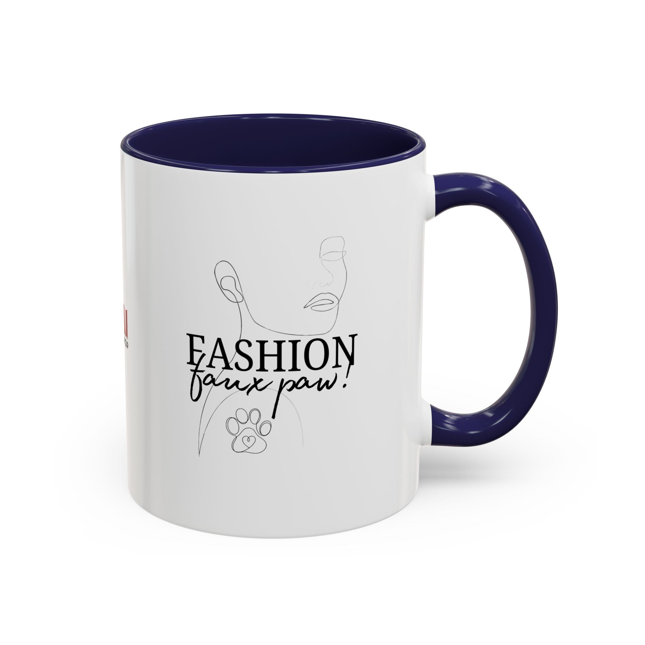 Photo depicting the ​Fashion Faux Paw Accent Coffee Mug (11, 15oz) from EpiAl's Shop.