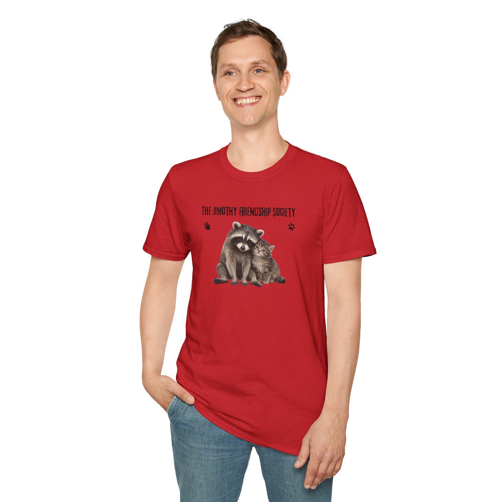 The Jimothy Friendship Society T-Shirt | Raccoon and Kitten Tee