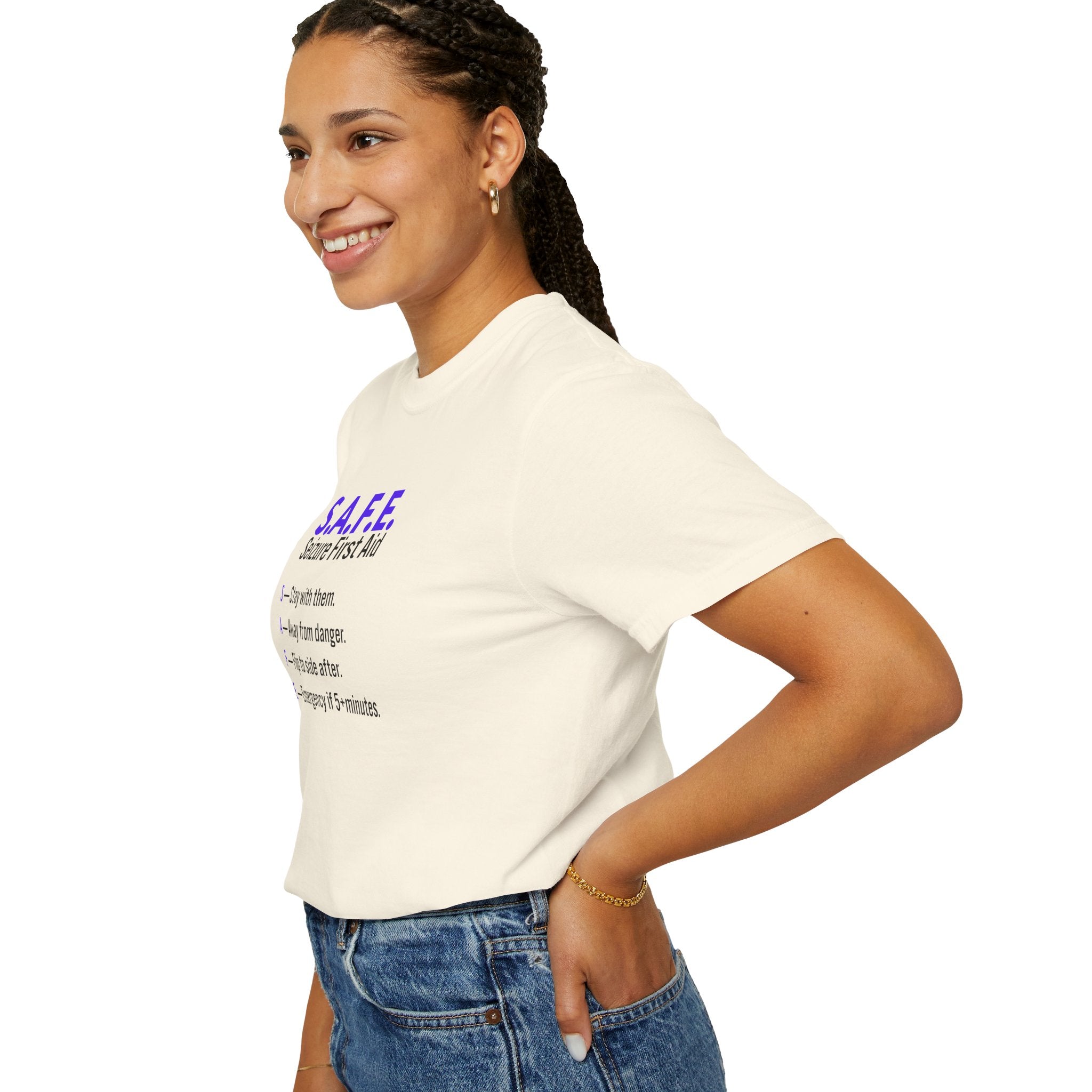 S.A.F.E. Seizure First Aid T-Shirt – Epilepsy Awareness Education Tee