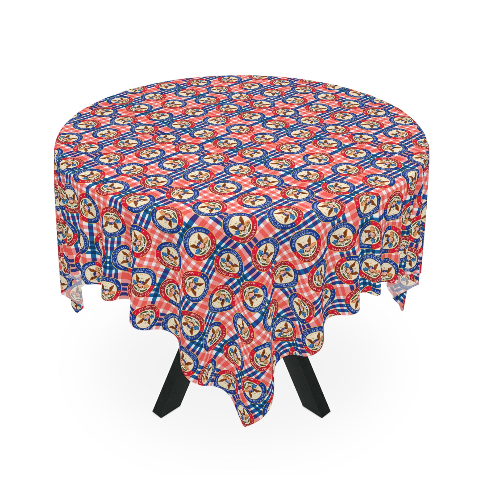 Department of Strategic Casseroles Tablecloth | Faux Government Picnic Table Cover