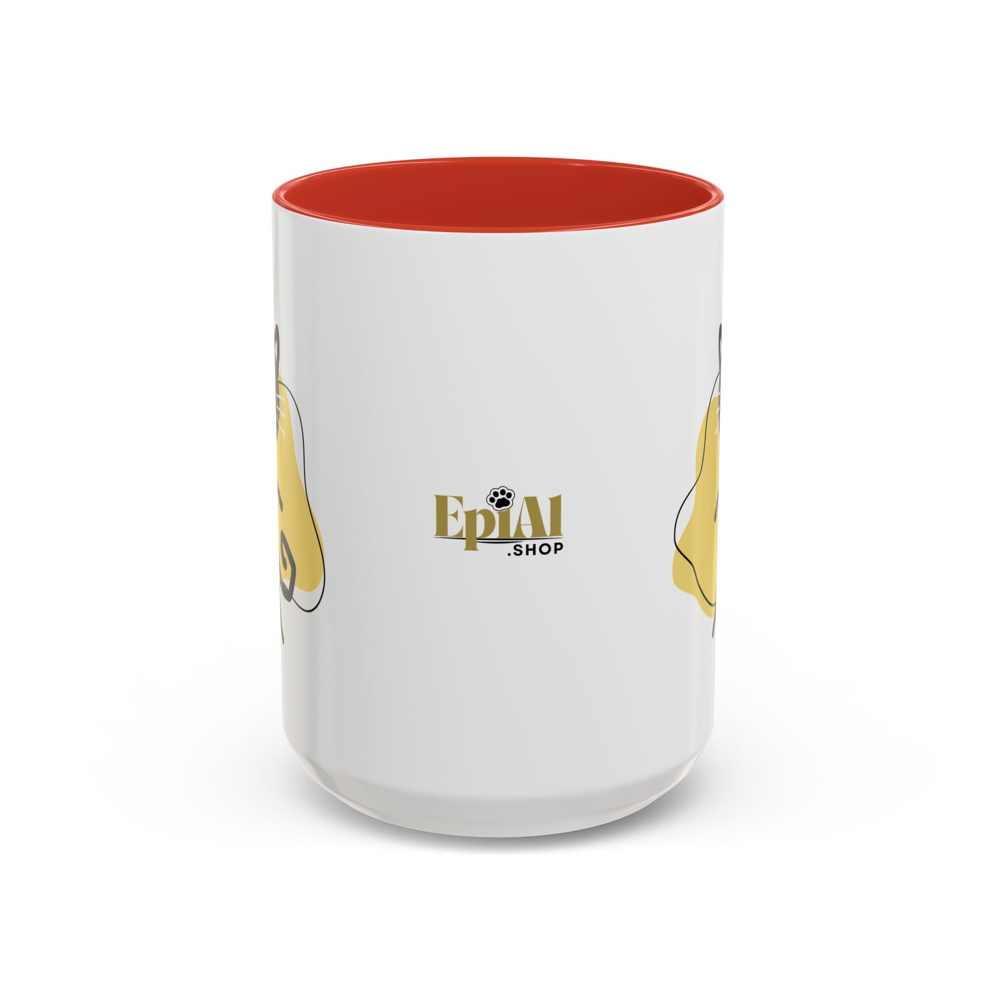 Playful Cat Accent Coffee Mug - 11oz & 15oz