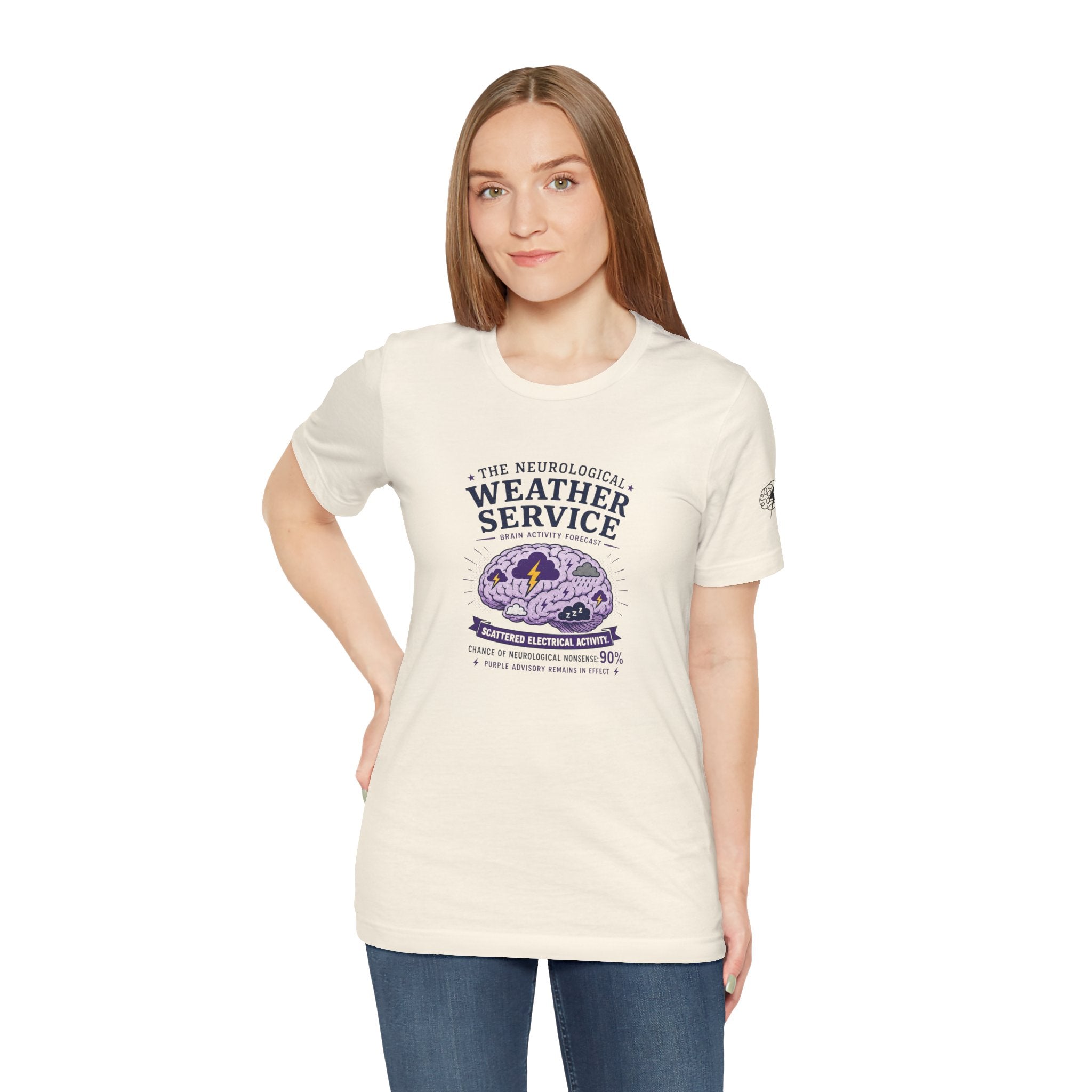 Neurological Weather Service Epilepsy Awareness T-Shirt | Brain Forecast Tee