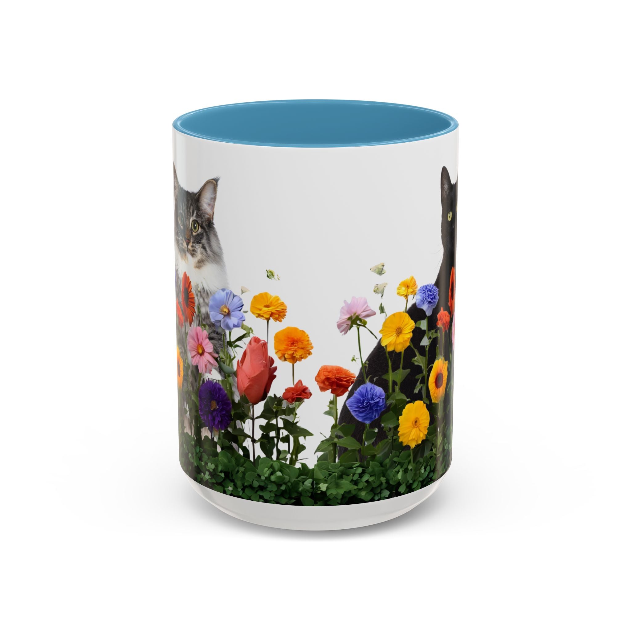 Floral Cats Coffee Mug - 11 oz/15 oz