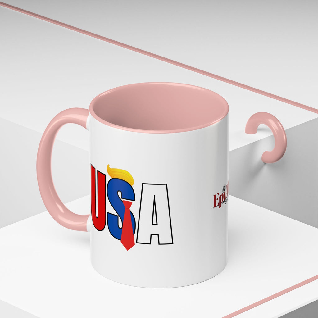 Trump USA Accent Coffee Mug Printify