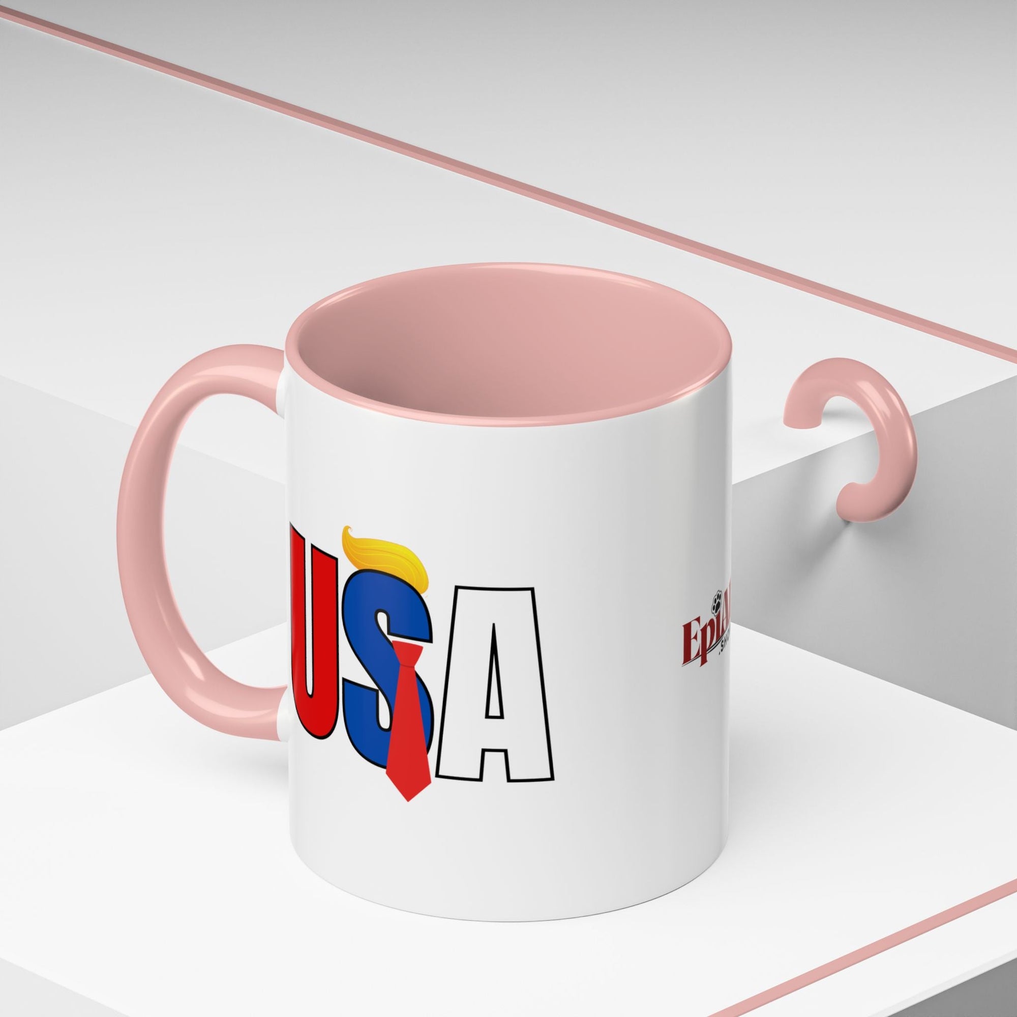 Trump USA Accent Coffee Mug Printify