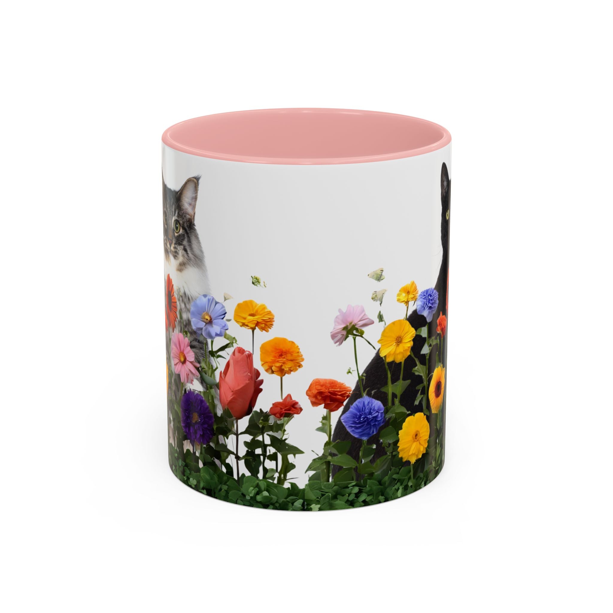 Floral Cats Coffee Mug - 11 oz/15 oz