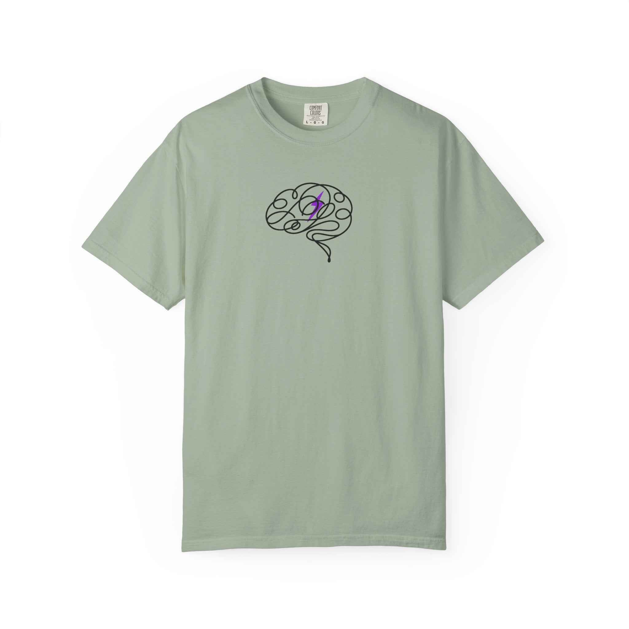 Abstract Brain Line Art T-Shirt – Epilepsy Awareness Edition