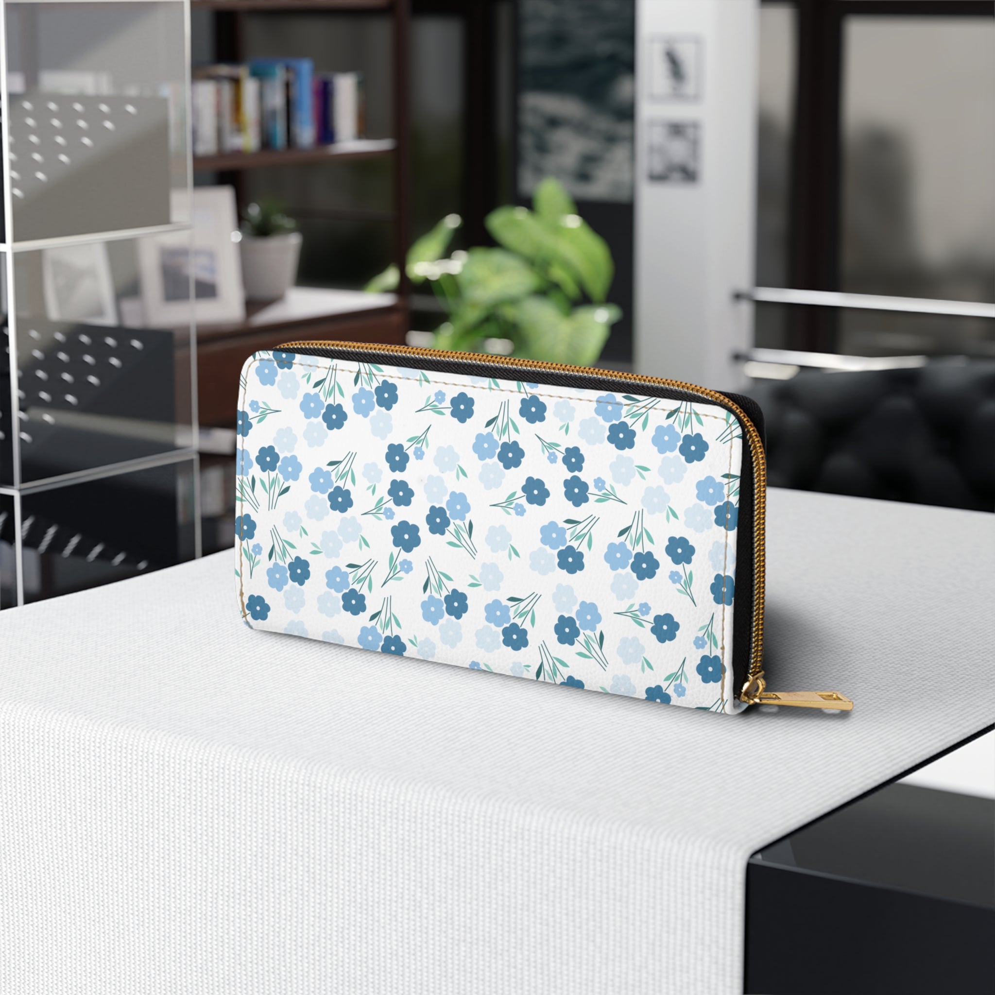 Office of Grace and Grit Floral Zipper Wallet