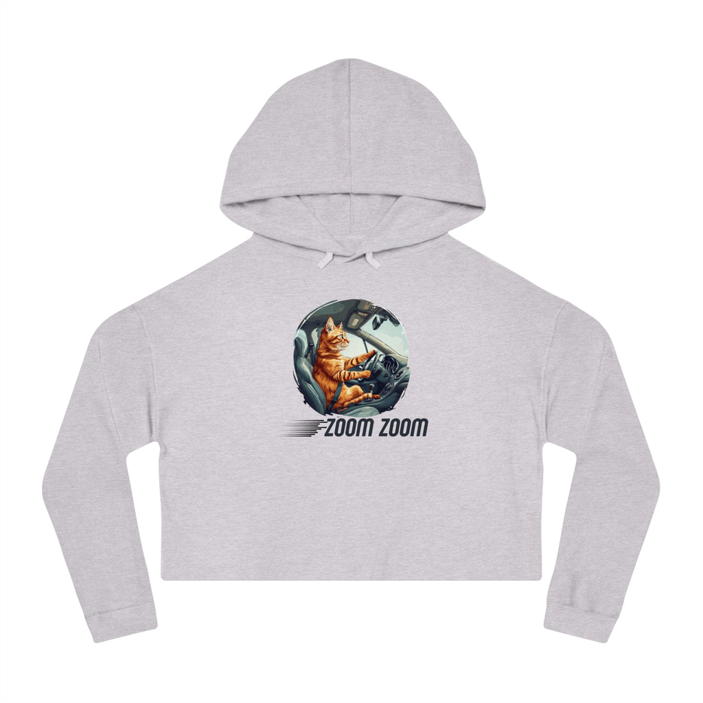Zoom Zoom Zoomie Kitty Cropped Hoodie for Her
