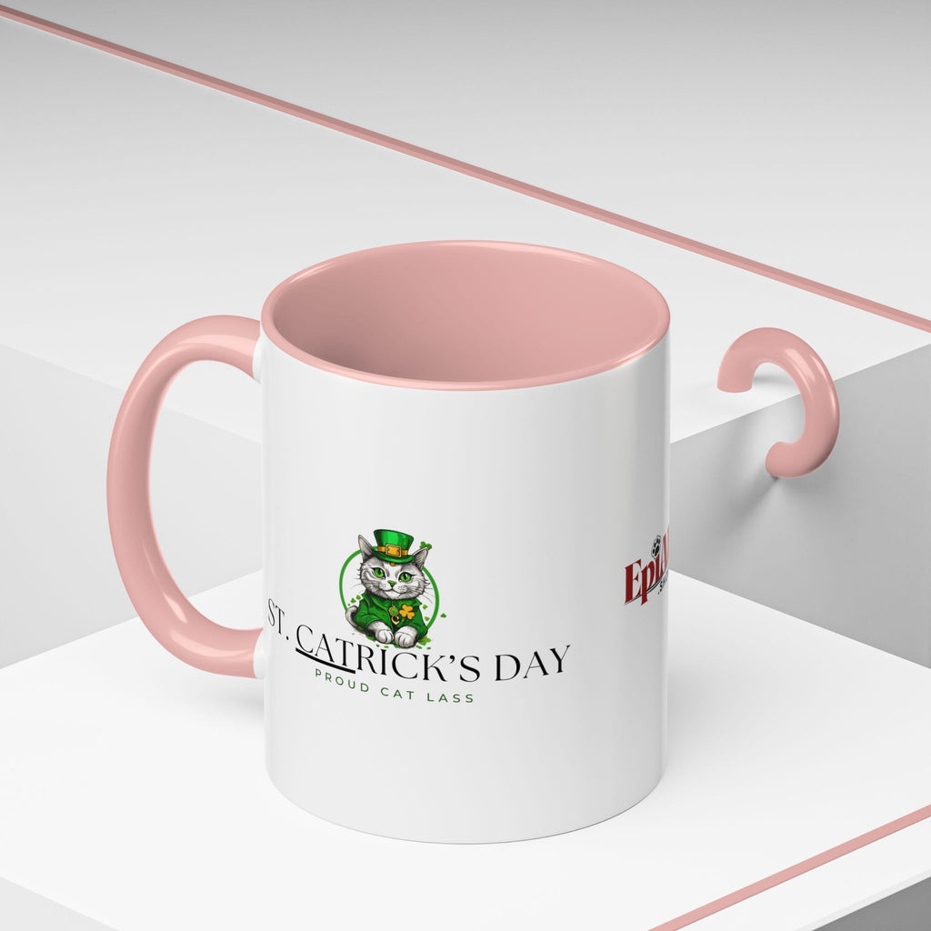 St. Patrick's Day Cat Coffee Mug - Proud Cat Lass Design Printify