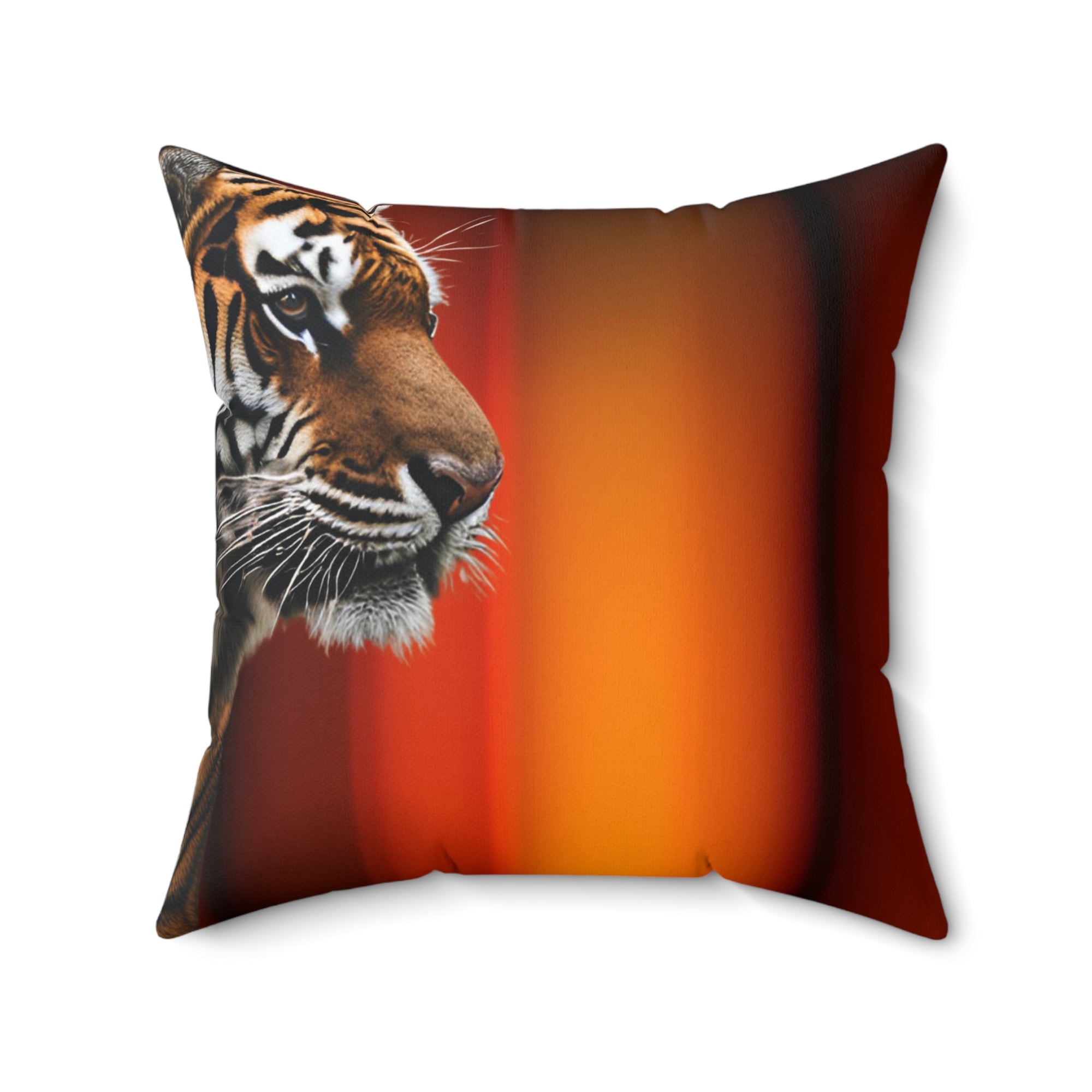 Elegant Tiger Print Square Pillow - Vibrant Home Decor