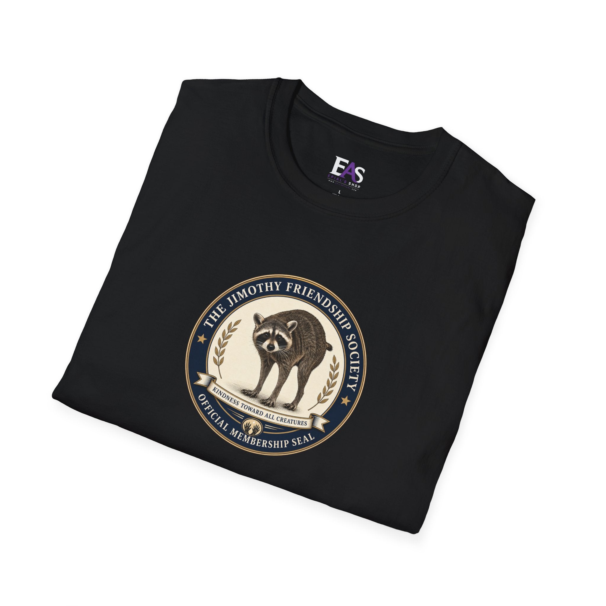 The Jimothy Friendship Society T-Shirt | Raccoon Membership Seal Tee