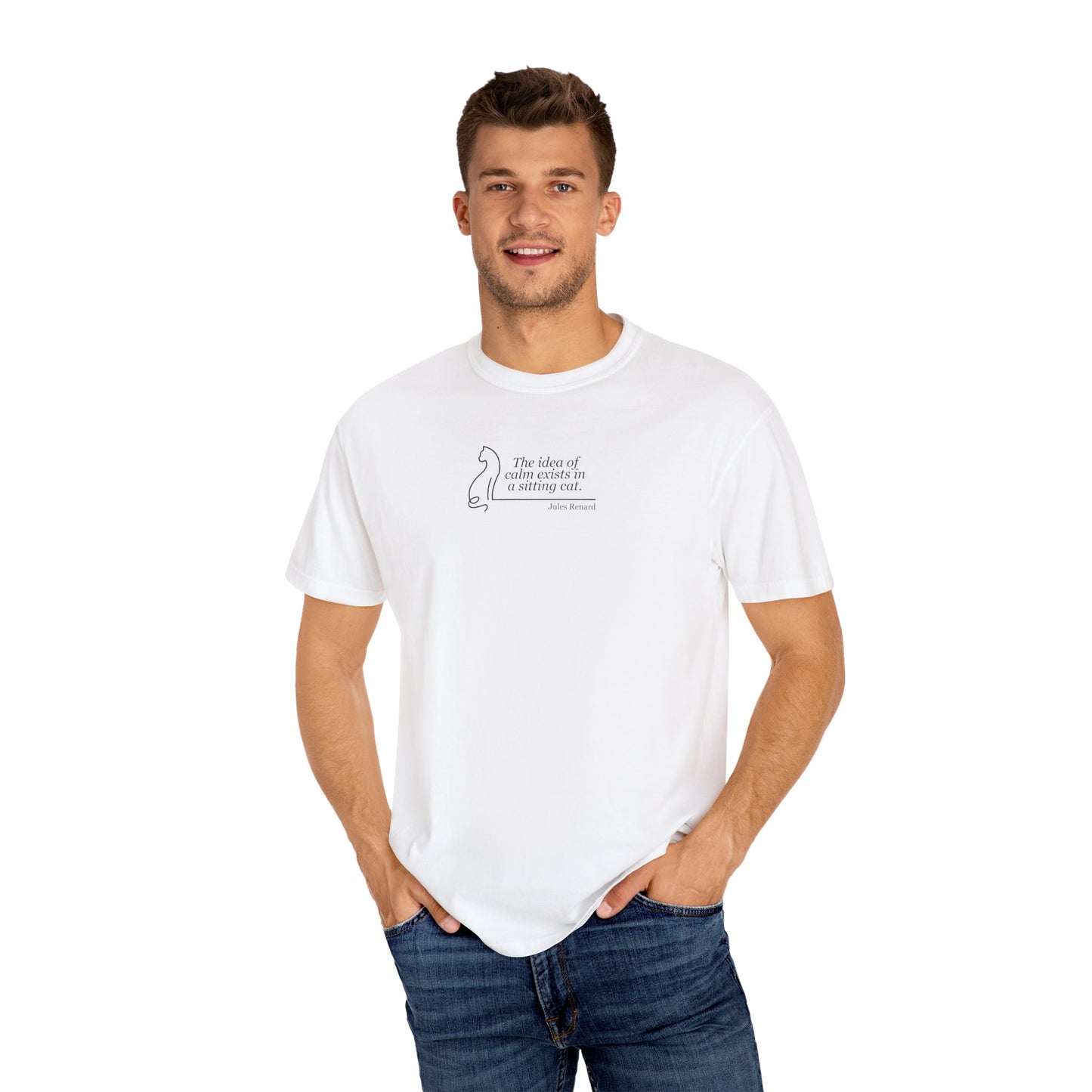 Inspirational Unisex Garment-Dyed T-shirt - 'The Idea of Comfort' Design