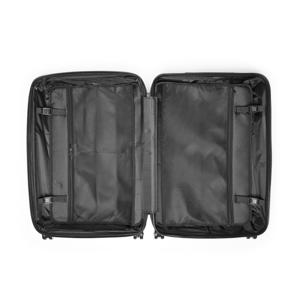 Cat Lady Camo Hard-Shell Suitcase - Pink Abstract Cat Luggage for Women
