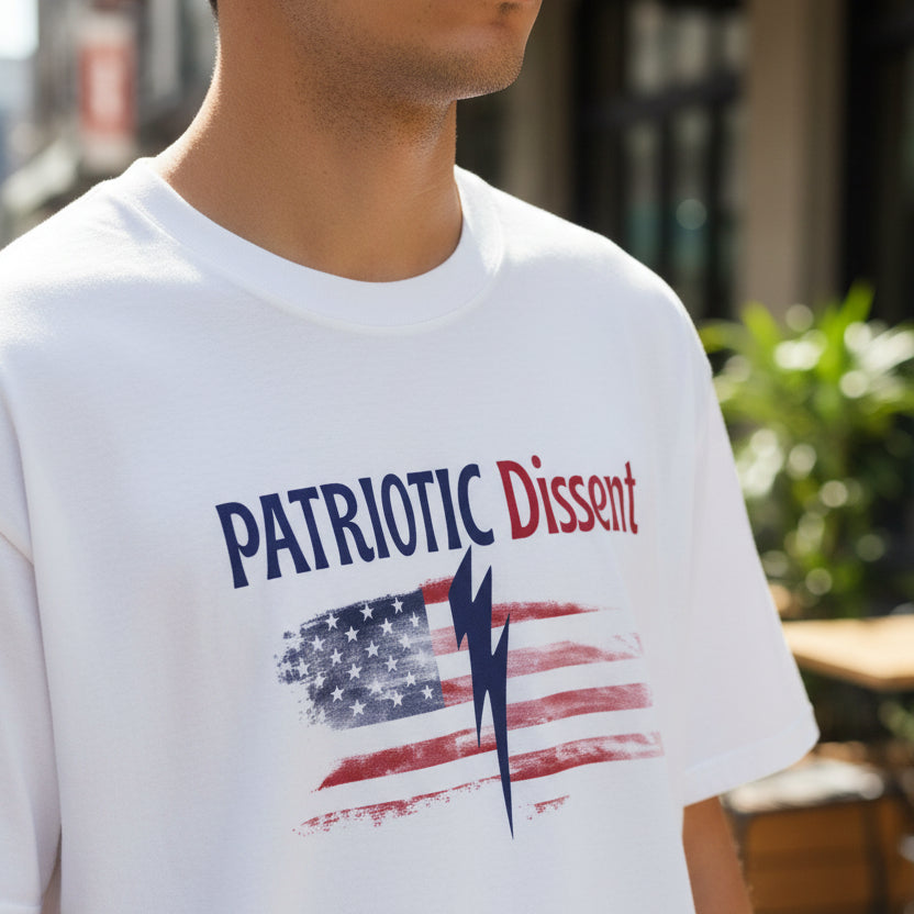 Patriotic Dissent Unisex T-Shirt – American Flag Statement Tee