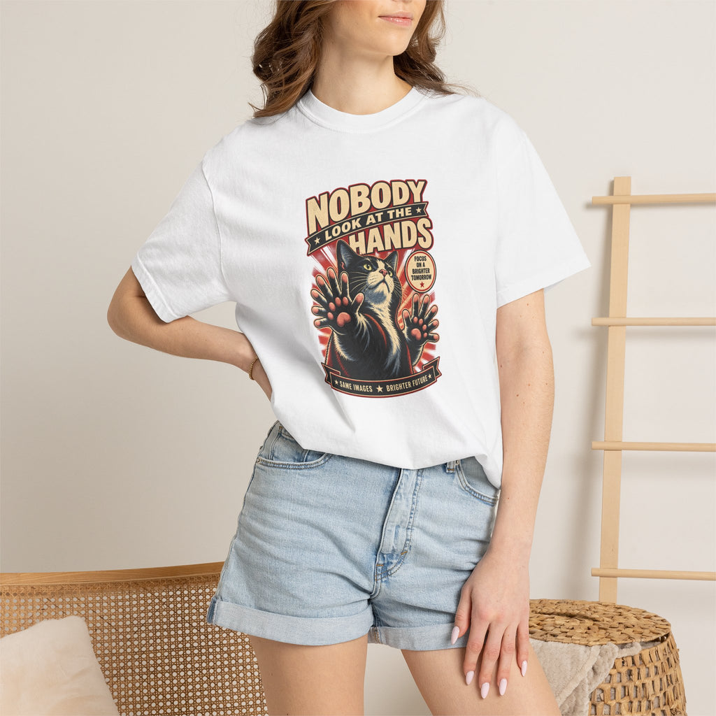 Nobody Look at the Hands AI Slop Comfort Colors T-Shirt