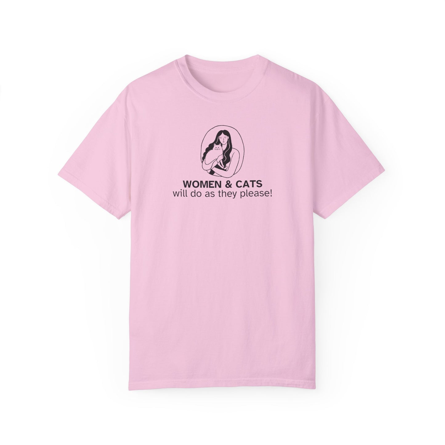 Women & Cats Graphic T-Shirt - Unisex Garment-Dyed Tee