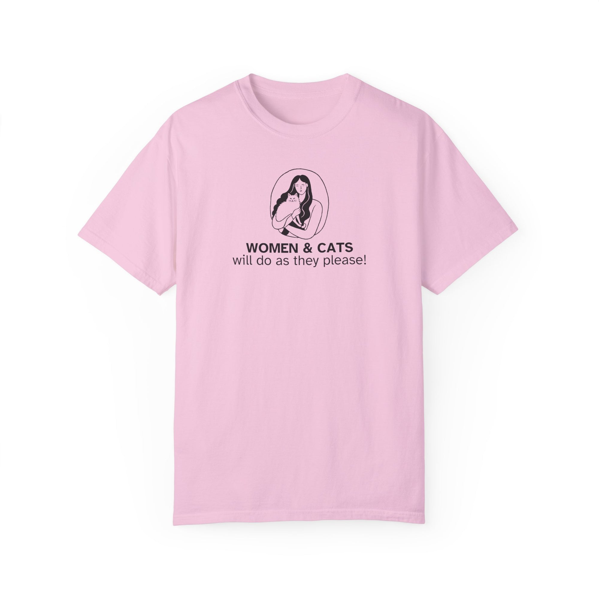 Women & Cats Graphic T-Shirt - Unisex Garment-Dyed Tee