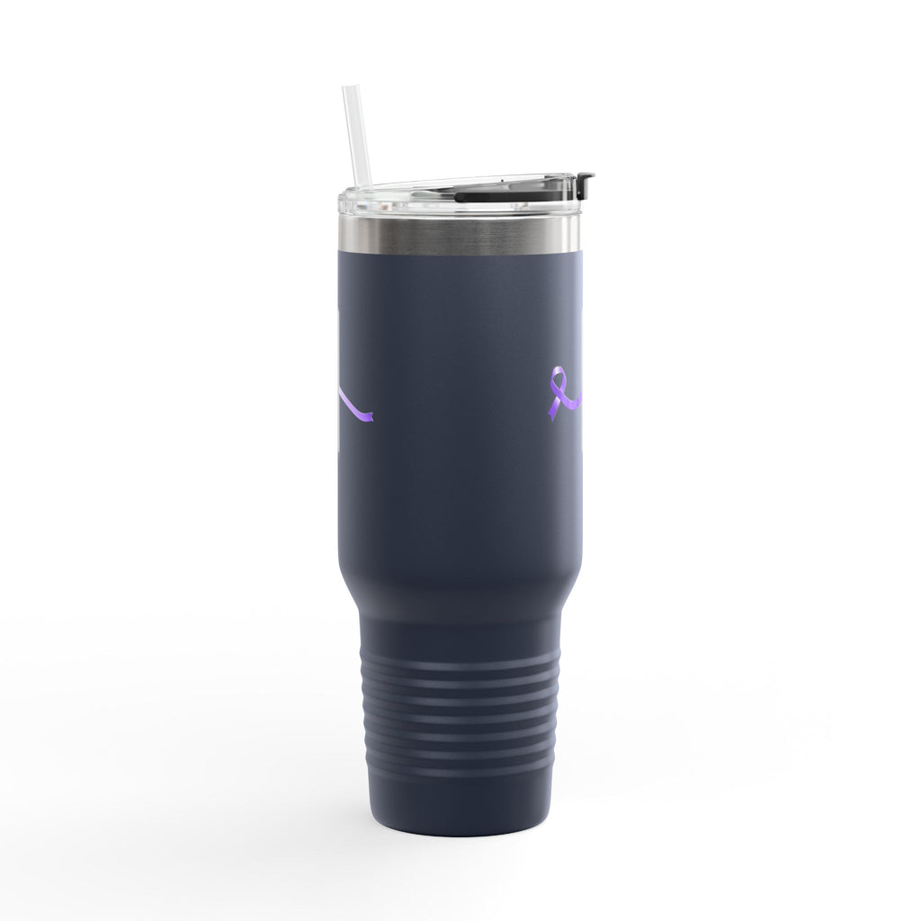 Pause | 40oz Insulated Travel Mug – Subtle Epilepsy Awareness