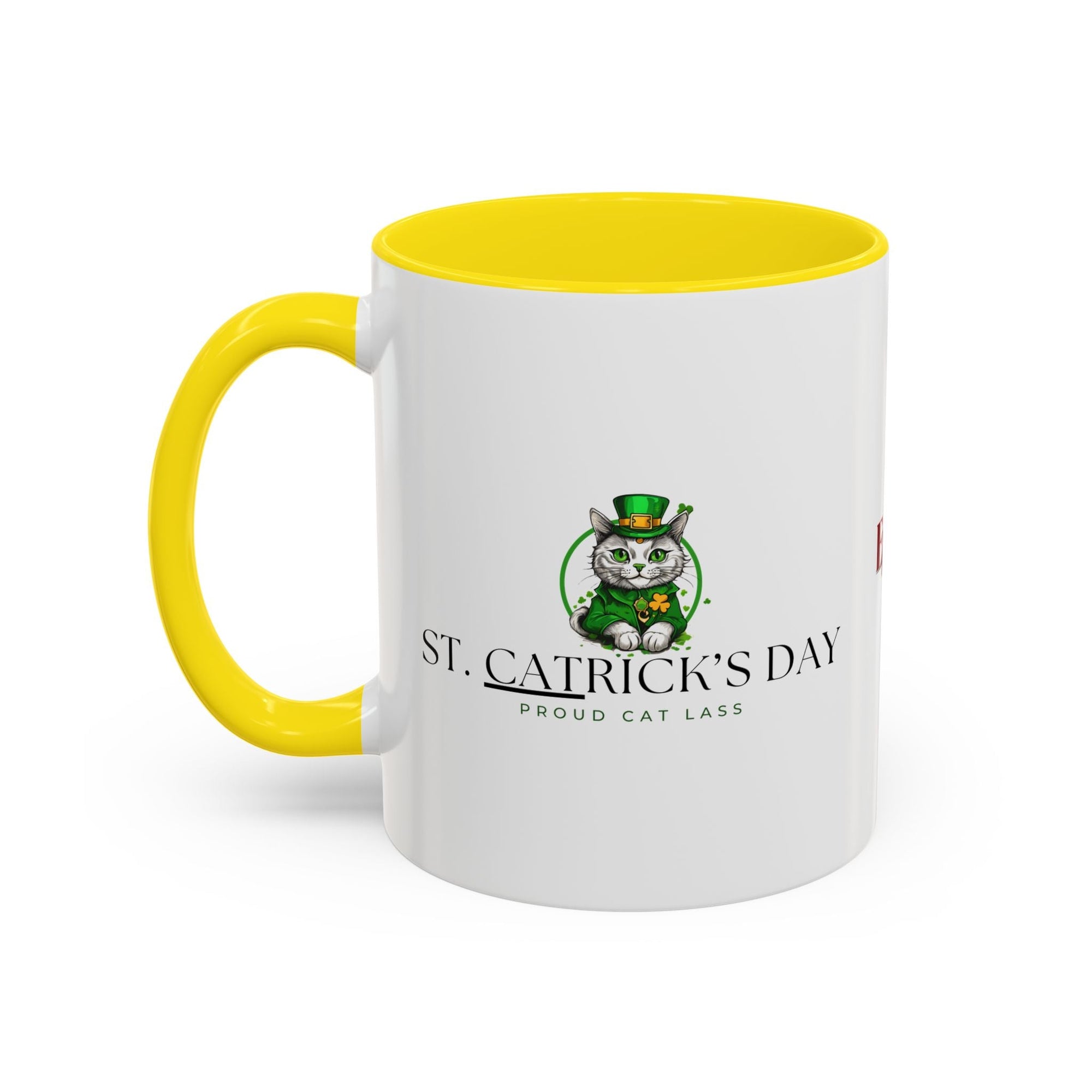 St. Patrick's Day Cat Coffee Mug - Proud Cat Lass Design Printify