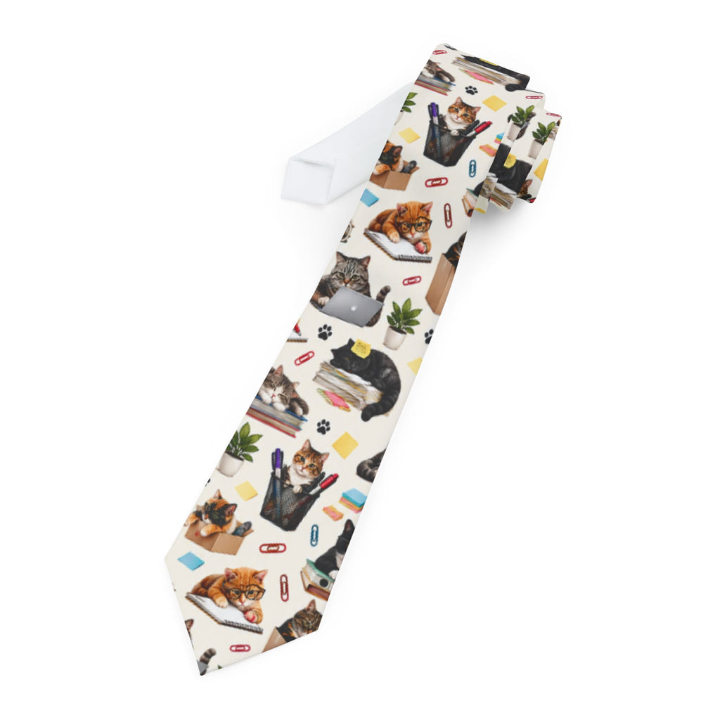 Office Cats Necktie | Funny Cat Tie for Work