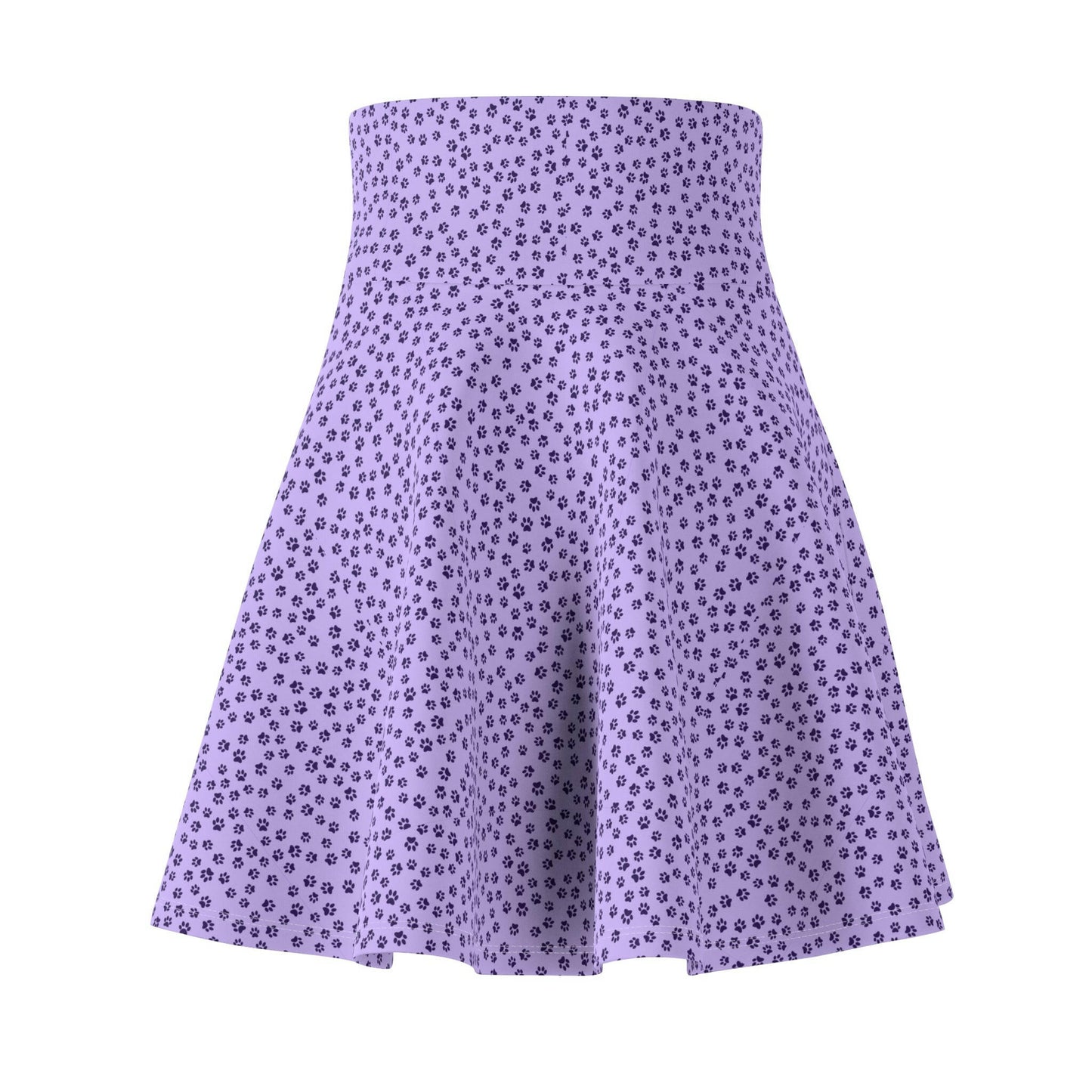Purple Tiny Paws Women's Skater Skirt - All Over Prints - Epileptic Al’s Shop