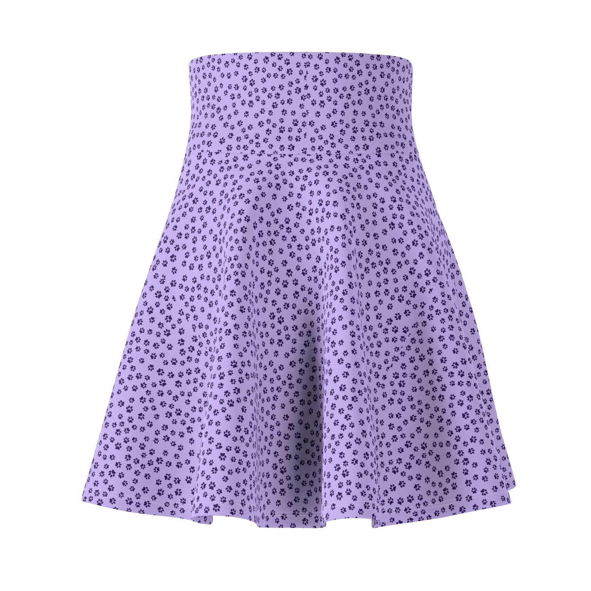 Purple Tiny Paws Women's Skater Skirt - All Over Prints - Epileptic Al’s Shop