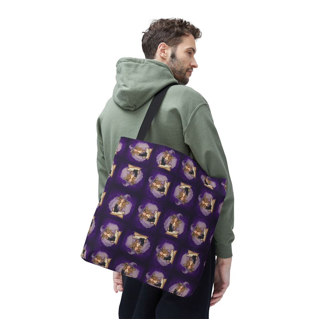 Vibrant Witchy Cat Lady Tote Bag