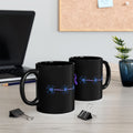 Epilepsy Awareness Neuron & Purple Ribbon Black Ceramic Mug | 11 oz & 15 oz