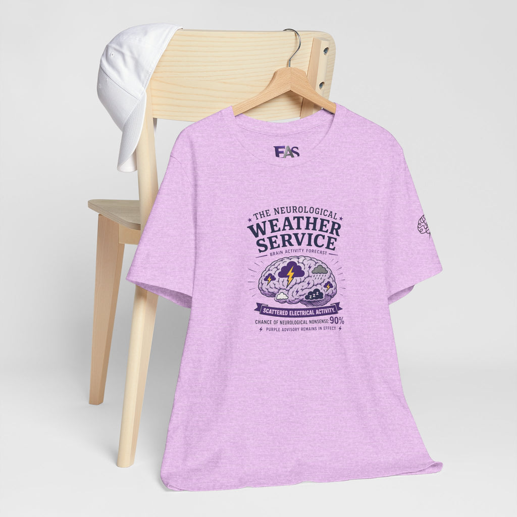 Neurological Weather Service Epilepsy Awareness T-Shirt | Brain Forecast Tee