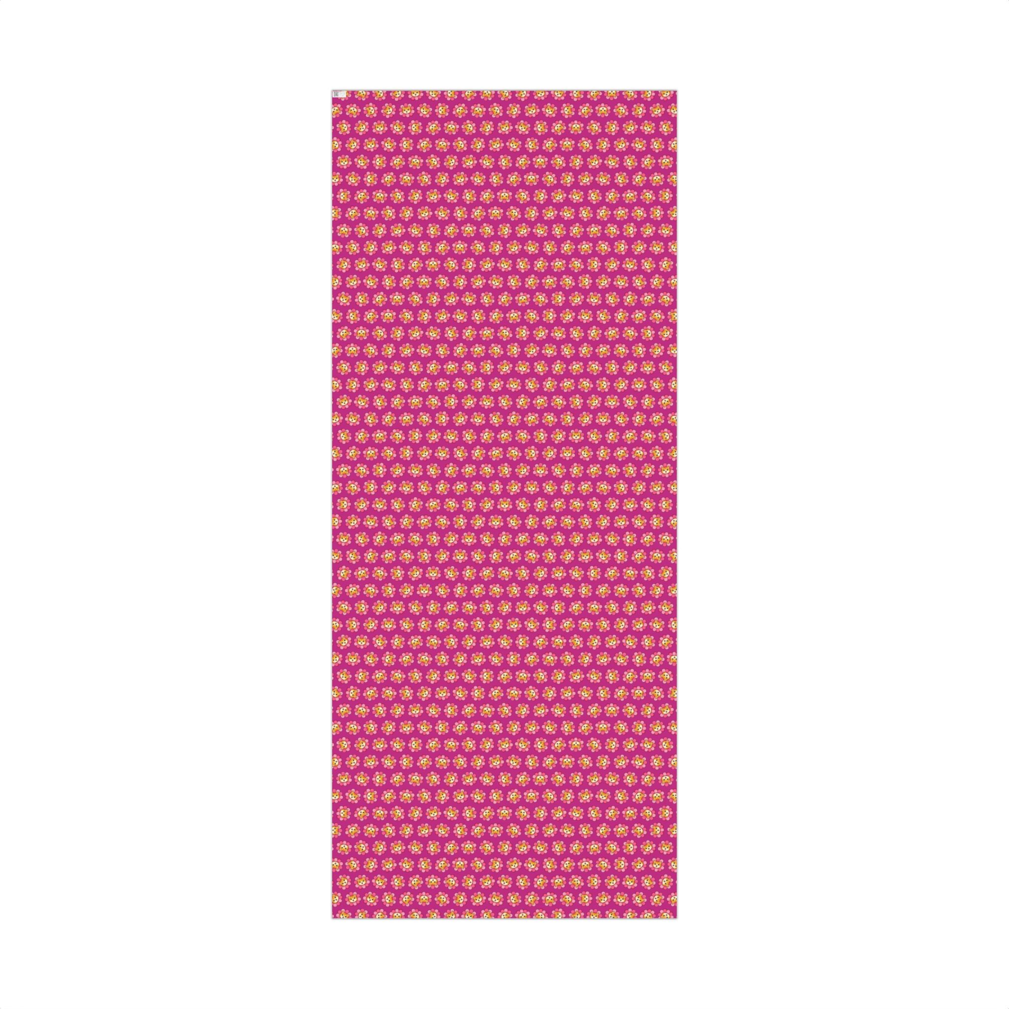 Pink Cat Blossom Gift Wrap | Cute Cat Lover Wrapping Paper