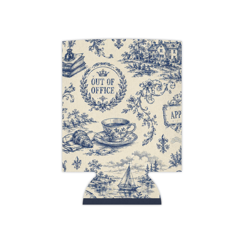 Out of Office Toile Can Cooler