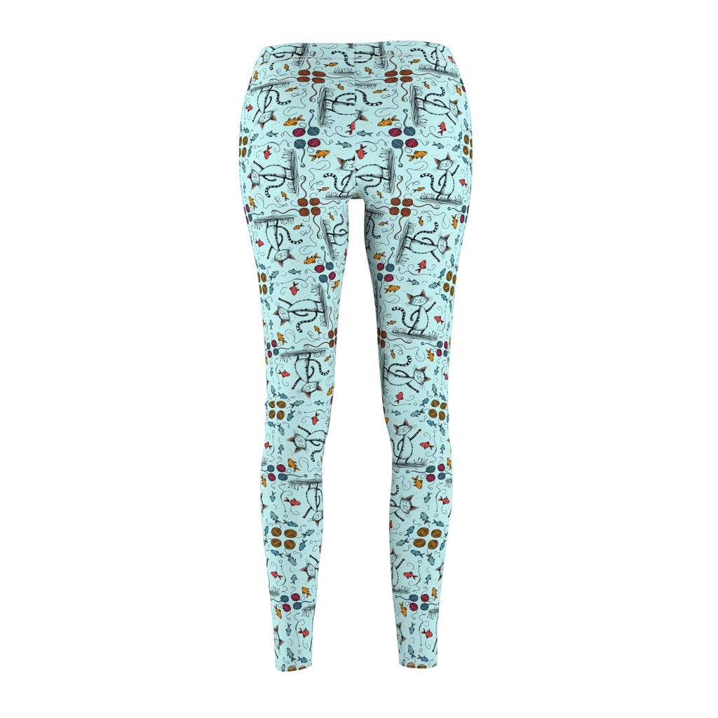 Women’s Happy Cat Pattern Casual Leggings