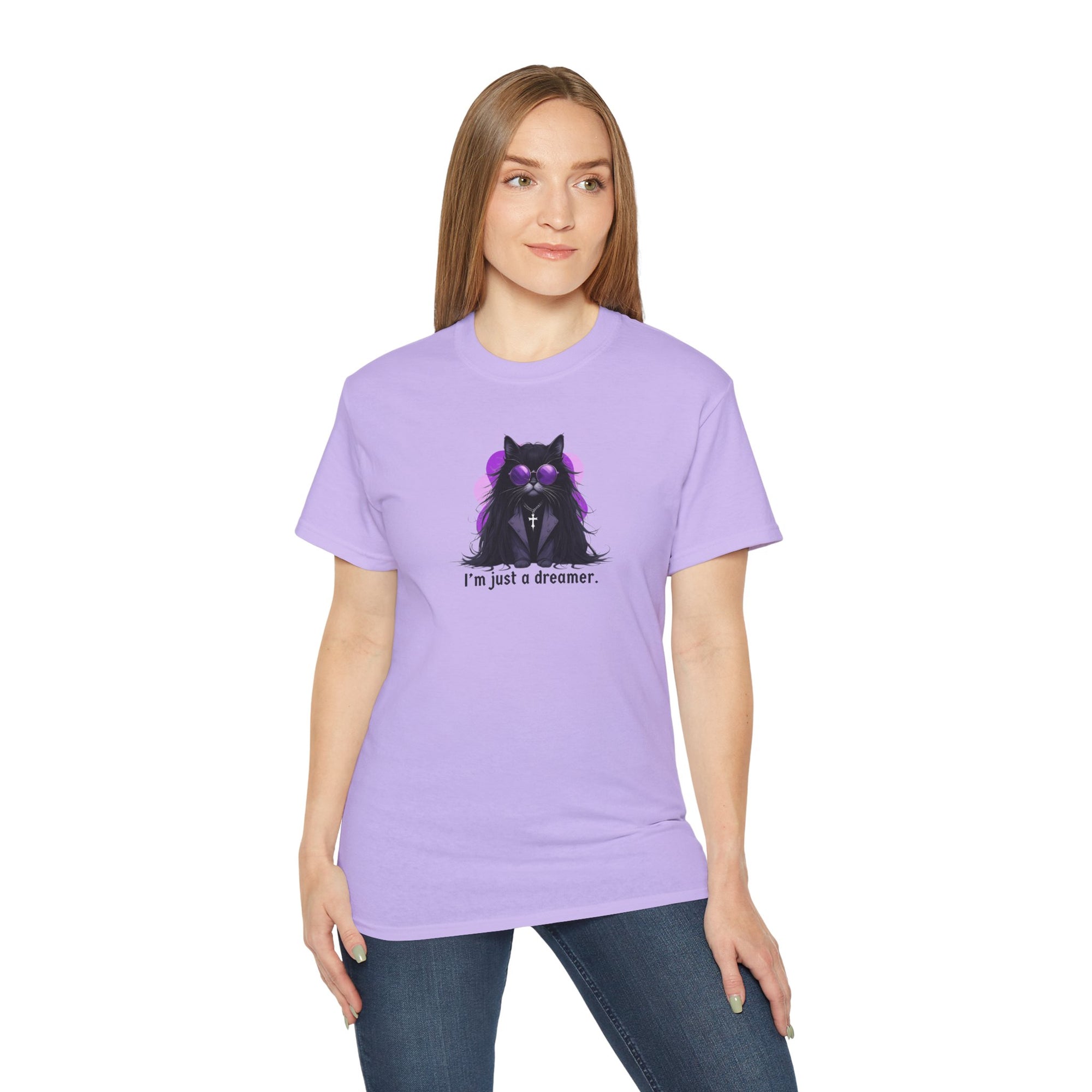 Just a Dreamer Ozzy Cat Graphic Tee