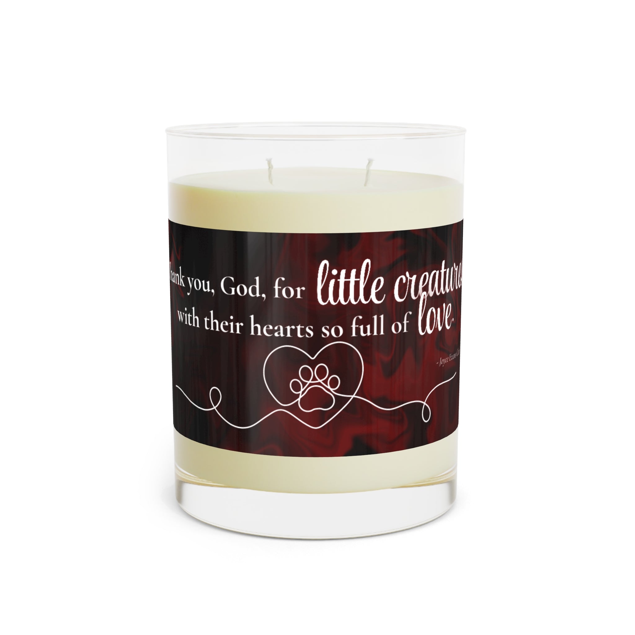 Photo depicting the ​Little Creatures Scented Candle - Full Glass, 11oz from EpiAl's Shop.