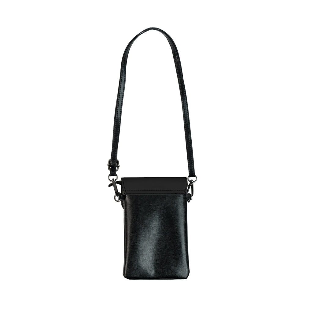 Black Cat Eyes Crossbody Phone Wallet | Minimalist Cat Phone Purse