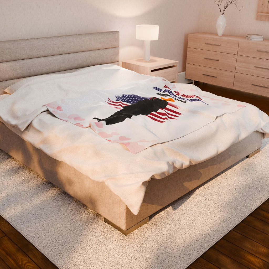 Very Cozy. Believe Me. Political Parody Velveteen Blanket