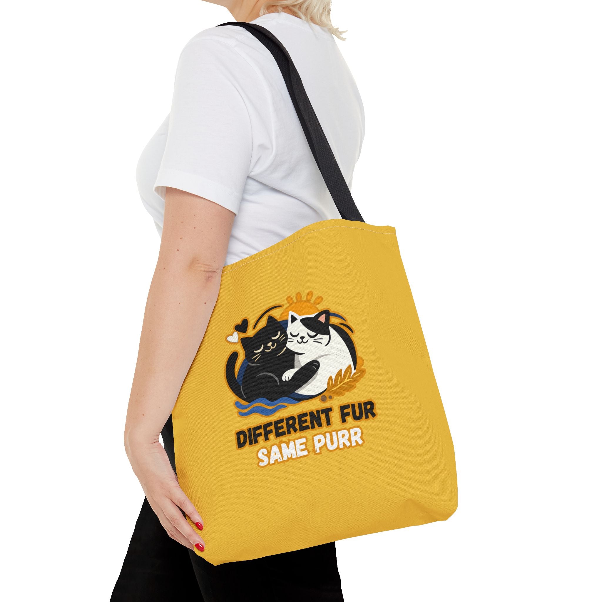 Different Fur, Same Purr Cat Tote Bag – Cozy Friendship Market Bag